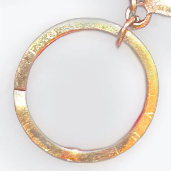 Auth Louis Vuitton Goldtone Key Ring Purse Accent Pink Green Preloved Bag Charm - Picture 12 of 14